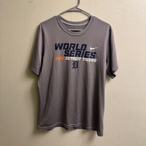 Nike Men’s Detroit Tigers World Series Dri-Fit T-Shirt Size Medium Gray